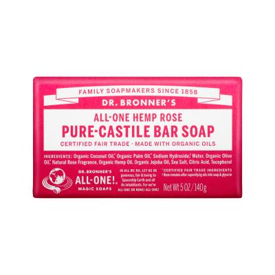 Dr. Bronner's Pure-Castile Bar Soap (Hemp All-One) Rose 140g